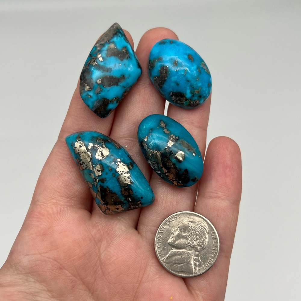 Natural Turquoise Gemstones 4 pcs